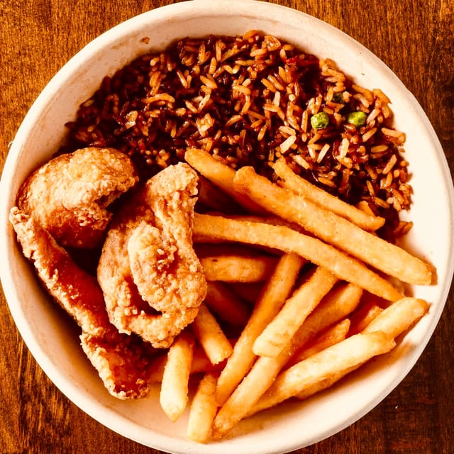 Fish N' Latin Rice Bowl.
